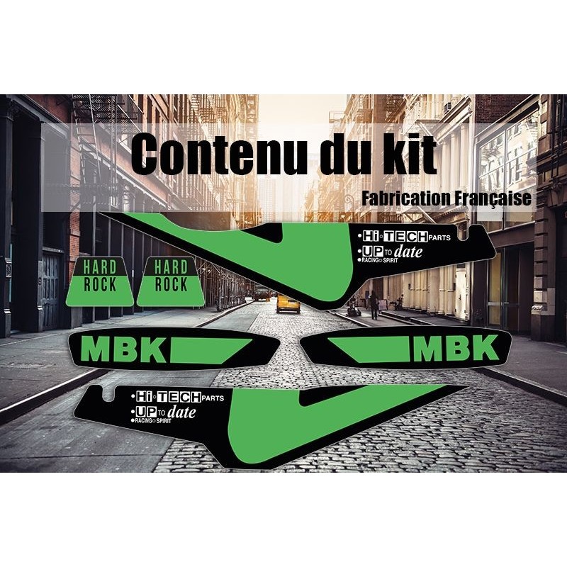 Kit Déco Décalcomanies MBK Hard Rock 02 -  Vert