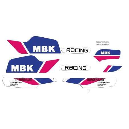Stickers MBK MR1 Magnum Racing White Céramique – Kit autocollants durable et repositionnable